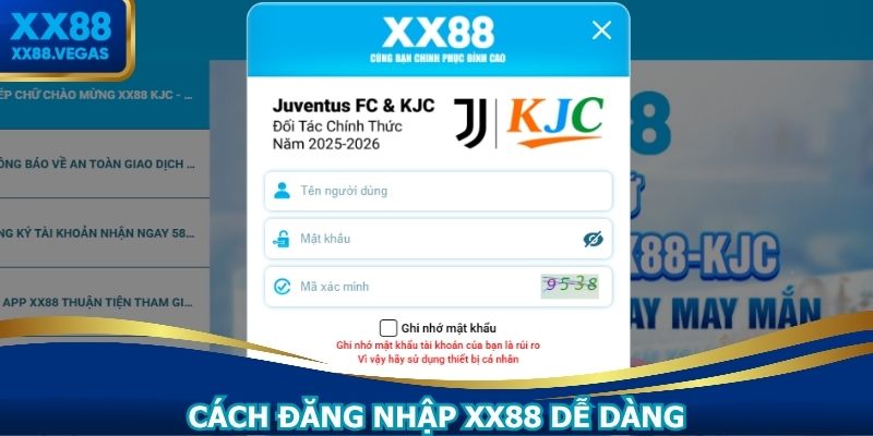 Cách đăng nhập XX88 dễ dàng