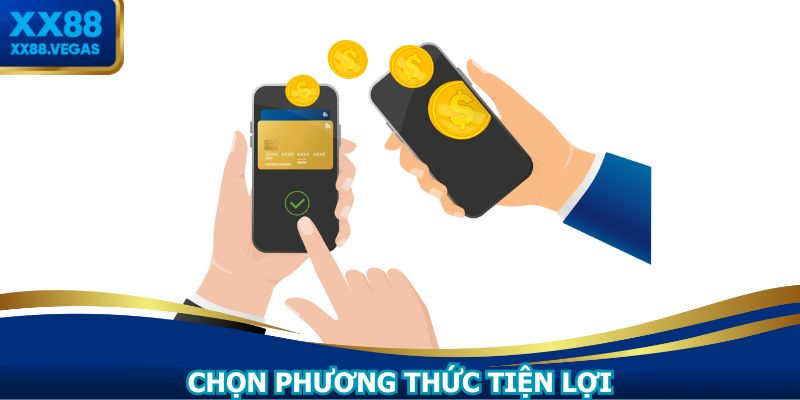Rút tiền XX88 nhanh chóng với nhiều hình thức trên giao diện